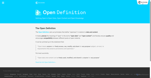 Security scan screenshot of https://opendefinition.org/