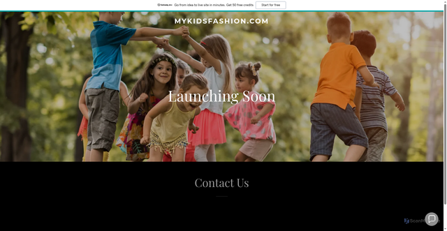 Security scan screenshot of https://mykidsfashion.com