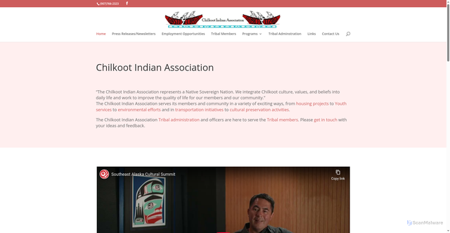 Security scan screenshot of https://www.chilkoot-nsn.gov/