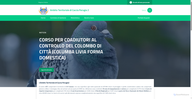Security scan screenshot of https://www.atcperugia2.it/