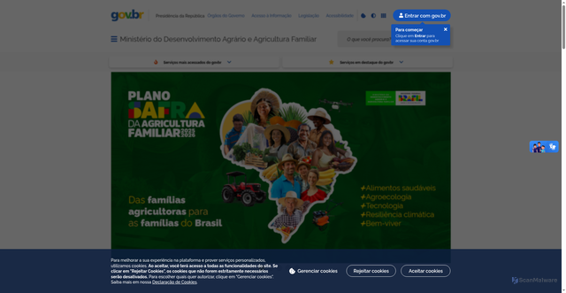 Security scan screenshot of https://www.mda.gov.br/