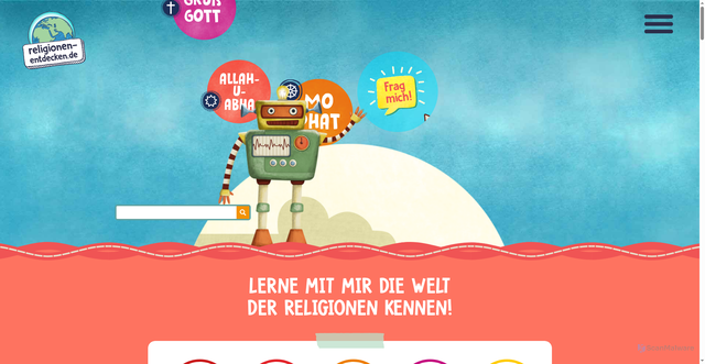 Security scan screenshot of https://religionen-entdecken.de