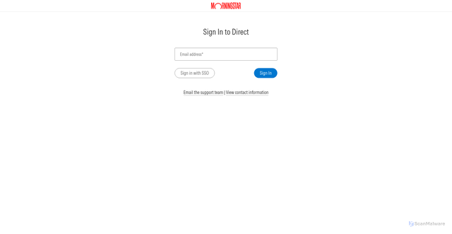 Security scan screenshot of https://directserversite.web.morningstar.com