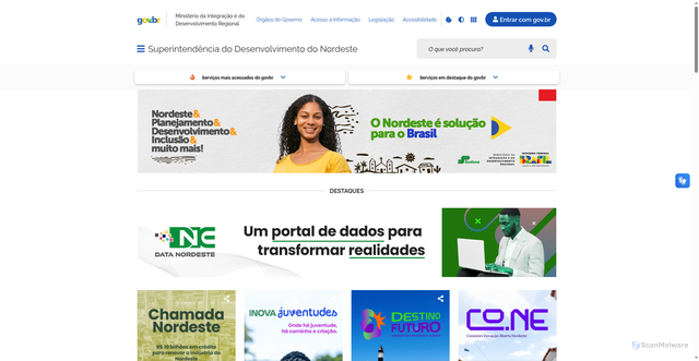 Security scan screenshot of https://www.gov.br/sudene/pt-br