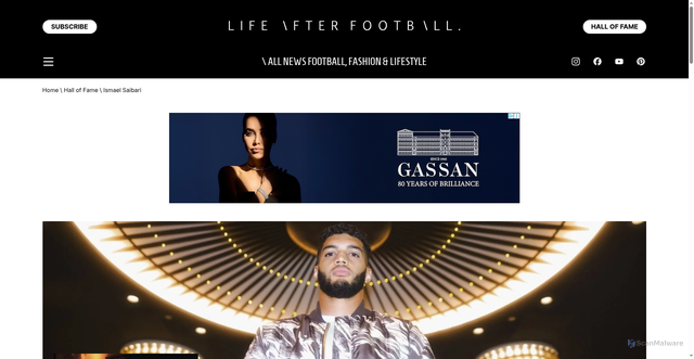 Security scan screenshot of https://lifeafterfootball.eu/hall-of-fame/ismael-saibari/