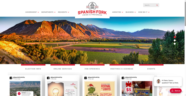 Security scan screenshot of https://www.spanishfork.gov/