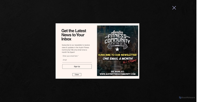 Security scan screenshot of https://www.austinfitnesscommunity.com/