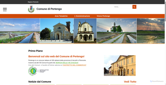 Security scan screenshot of https://www.comune.pertengo.vc.it
