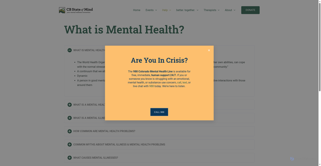 Security scan screenshot of https://cbstateofmind.org/what-is-mental-health/