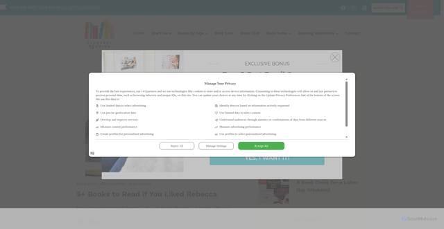 Security scan screenshot of https://everyday-reading.com