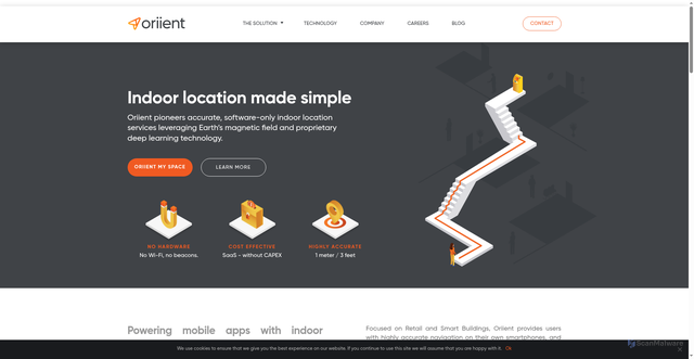 Security scan screenshot of https://oriient.me