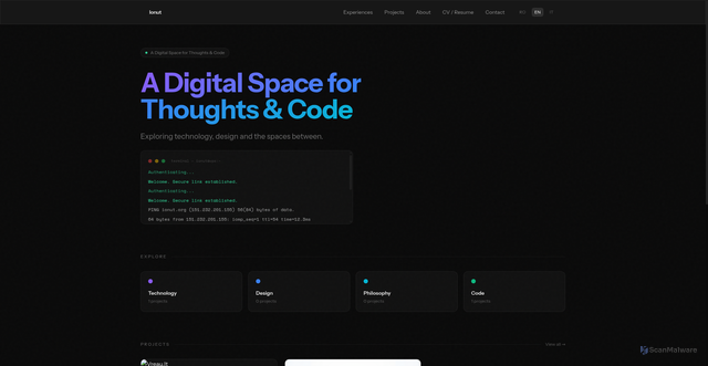 Security scan screenshot of https://ionut.org