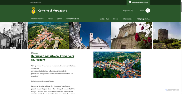 Security scan screenshot of https://www.comune.murazzano.cn.it/