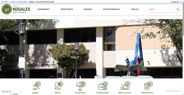 Security scan screenshot of https://www.nogalesaz.gov/