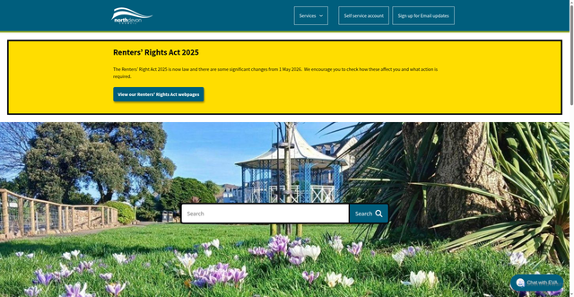 Security scan screenshot of http://www.northdevon.gov.uk