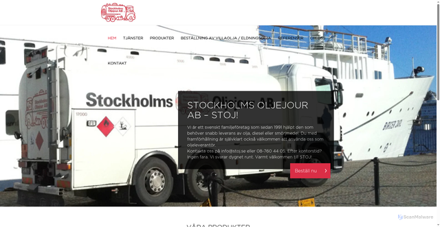 Security scan screenshot of https://stoj.se