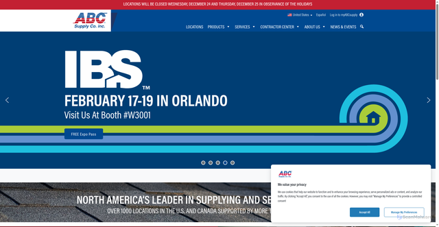 Security scan screenshot of https://www.abcsupply.com/