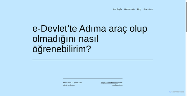 Security scan screenshot of http://edevletrehber.com/?p=54