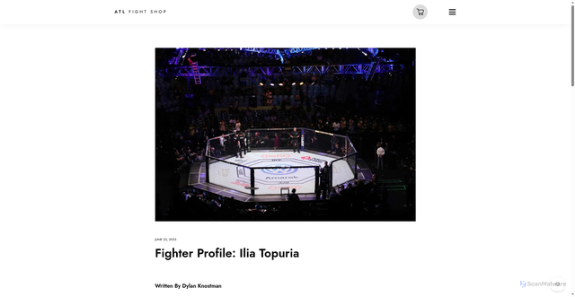 Security scan screenshot of https://atlfightshop.com/blogs/mma/fighter-profile-ilia-topuria?srsltid=AU7gw4U4gQEr1JSwjYFh-q4rgyl9qyxjRRgt4901007Qvu6sv7k5DgXP