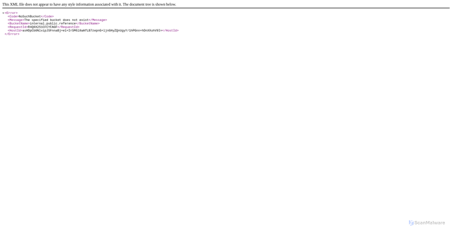 Security scan screenshot of https://internal.public.reference.s3.amazonaws.com