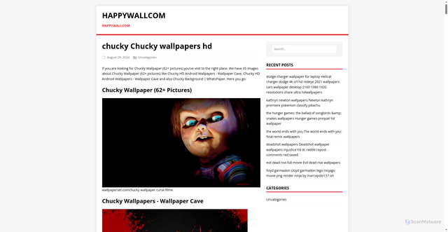 Security scan screenshot of https://happywallcom.pages.dev/post/chucky/