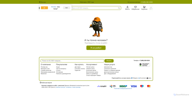 Security scan screenshot of https://bs-tyres.ru