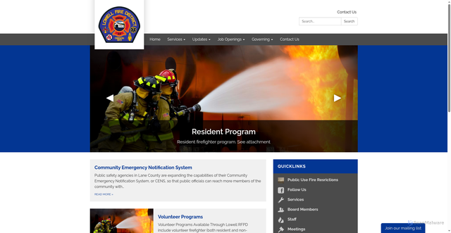 Security scan screenshot of https://www.lowellorfire.gov/