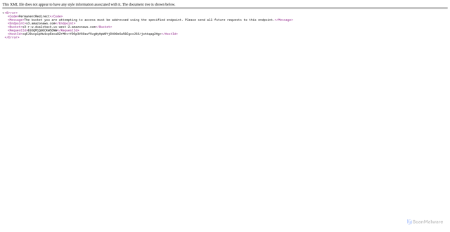 Security scan screenshot of https://s3-r-w.dualstack.us-west-2.amazonaws.com