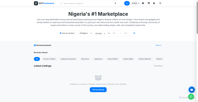 Security scan screenshot of https://dotcommerce-dphjrot6dnsp.edgeone.app/