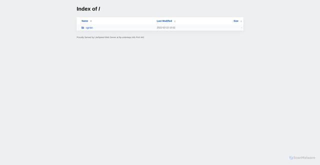 Security scan screenshot of https://ftp.untentepc.info