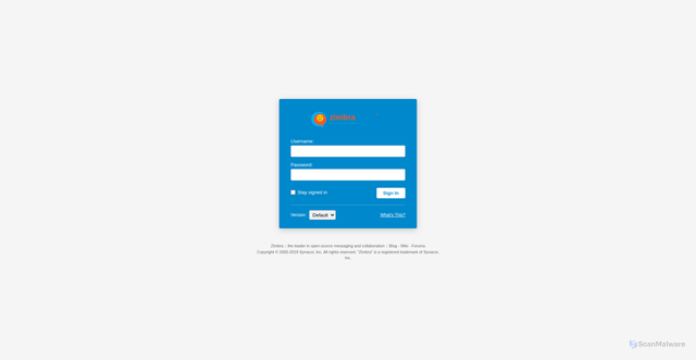 Security scan screenshot of https://zimbrapatrikaclient.netlify.app/