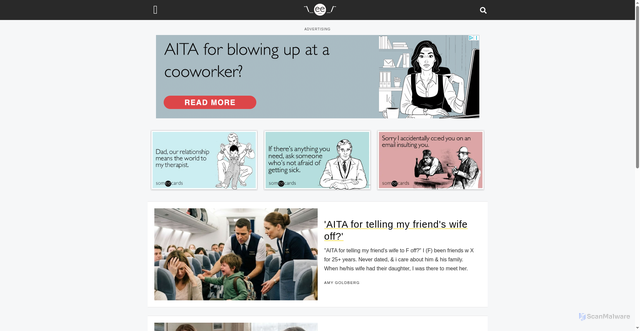 Security scan screenshot of https://someecards.com