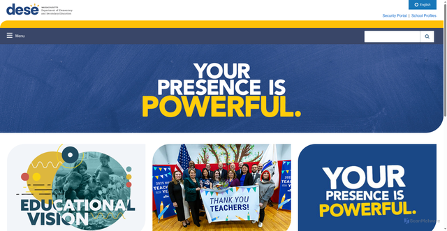 Security scan screenshot of https://www.doe.mass.edu/