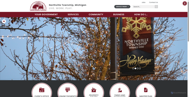 Security scan screenshot of https://www.twp.northville.mi.us/