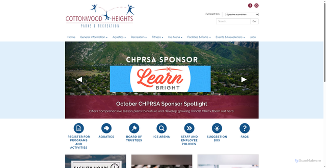 Security scan screenshot of https://www.chparksandrecut.gov/