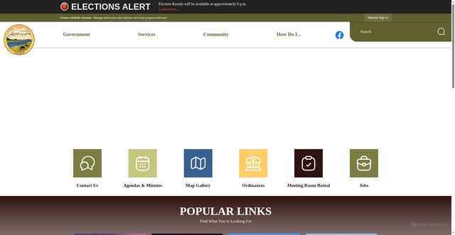 Security scan screenshot of https://www.jcgov.us/