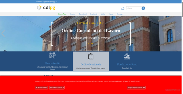 Security scan screenshot of https://www.cdlpg.it/