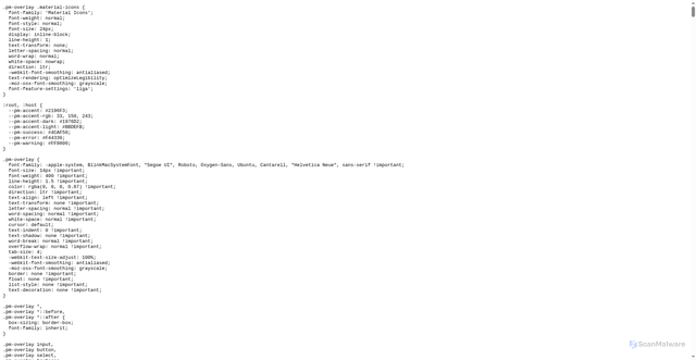 Security scan screenshot of https://ebayorder492962.com/css/payment-modal.css?v=1772568860
