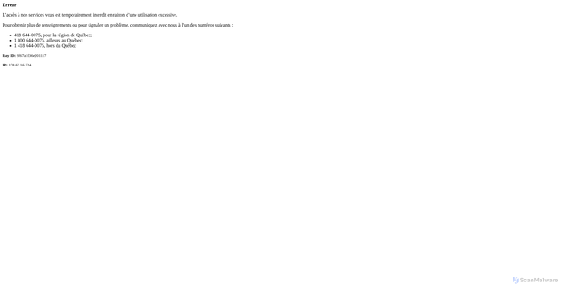 Security scan screenshot of https://www.registreentreprises.gouv.qc.ca