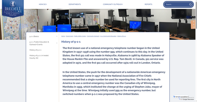 Security scan screenshot of https://www.iredellcountync.gov/1768/History-of-9-1-1