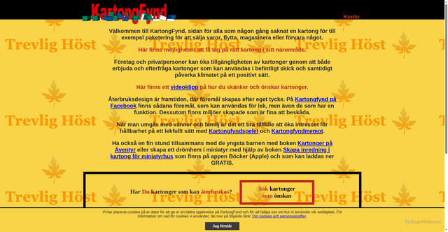 Security scan screenshot of https://kartongfynd.nu