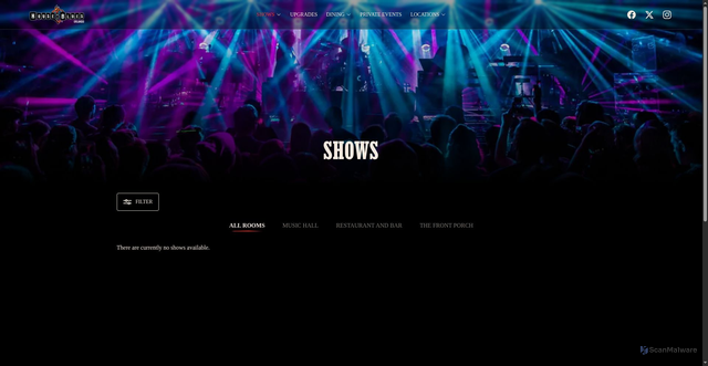 Security scan screenshot of https://orlando.houseofblues.com/shows