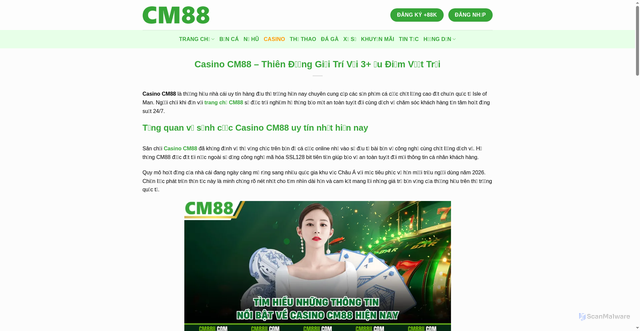 Security scan screenshot of https://cm88pro.com/casino-cm88/