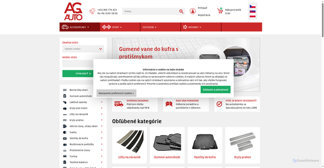 Security scan screenshot of https://www.agauto.sk