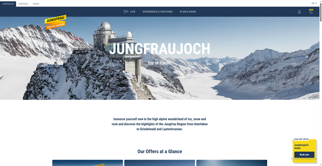 Security scan screenshot of https://jungfrau.ch