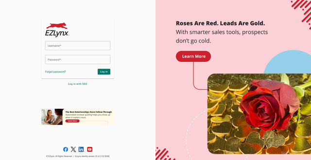 Security scan screenshot of https://internalreports.blue.ezlynx.com