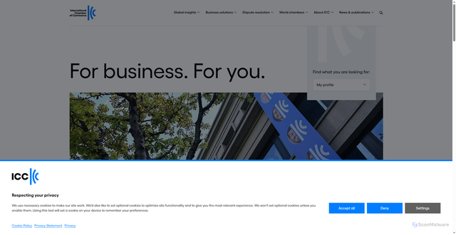 Security scan screenshot of https://iccwbo.org/