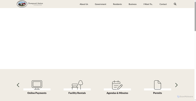 Security scan screenshot of https://thompsons-station.gov/