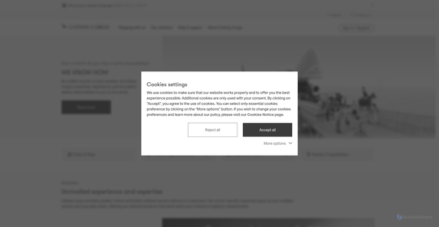 Security scan screenshot of https://www.cathaycargo.com/en-us/home.html
