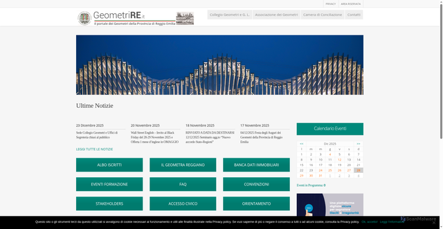 Security scan screenshot of https://www.geometrire.it/